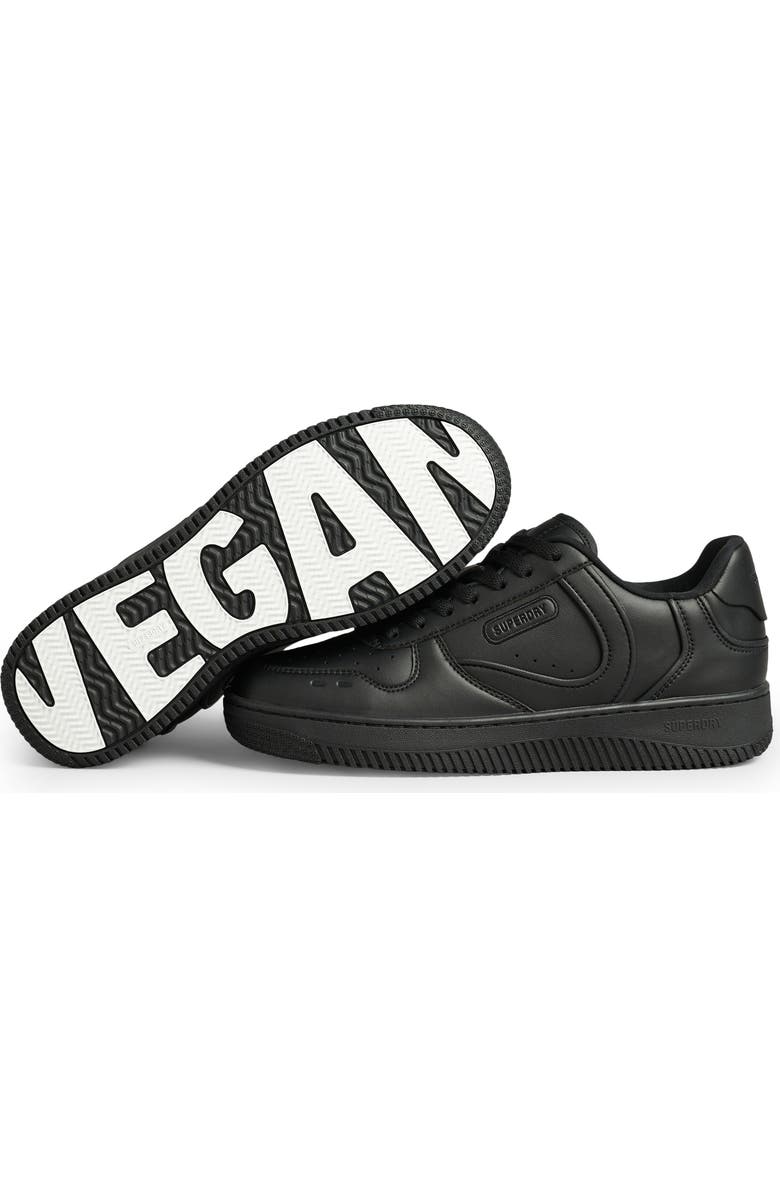 Superdry Faux Leather Basketball Shoe, Alternate, color,