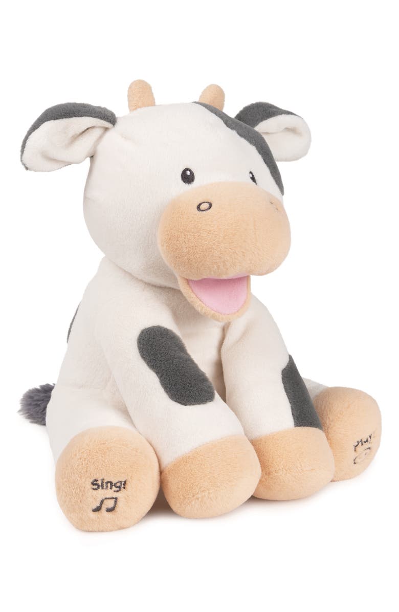 Gund Buttermilk the Cow Singing Plushie, Alternate, color, White