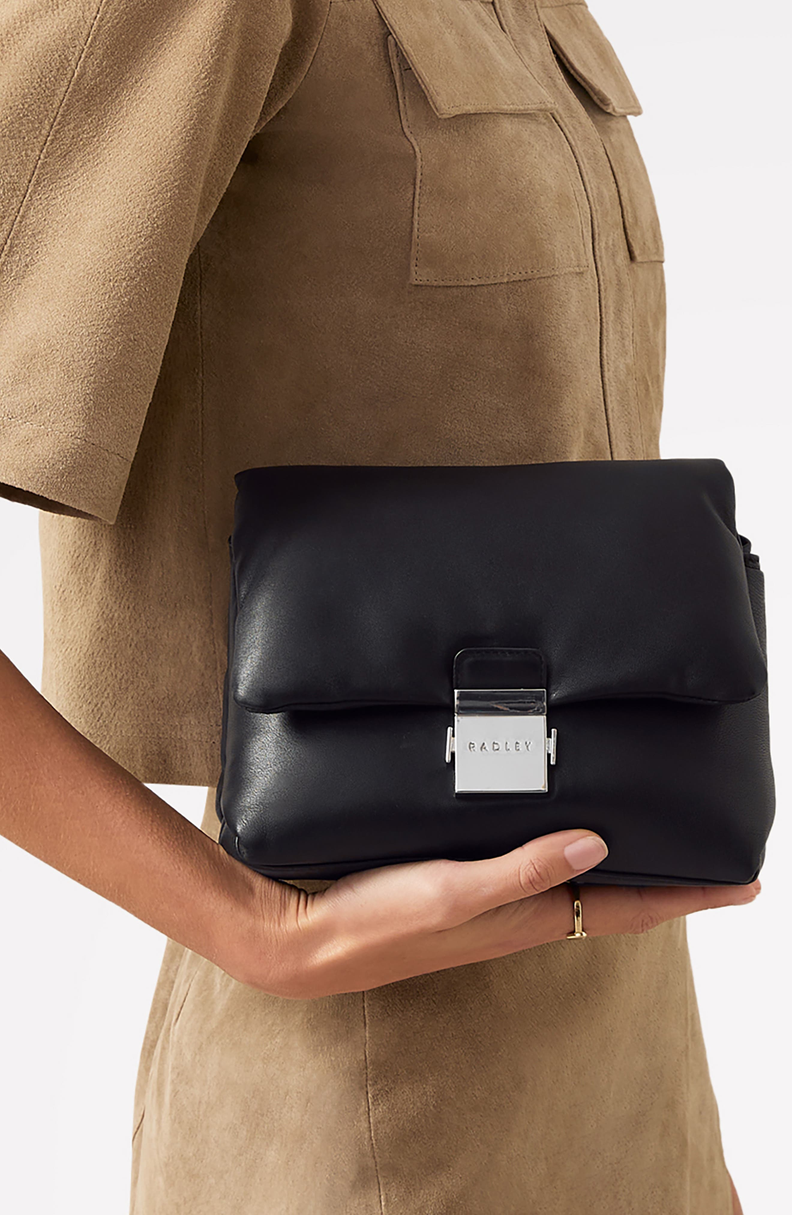 Radley Bond Court Small Flap Crossbody Bag, Alternate, color, Black