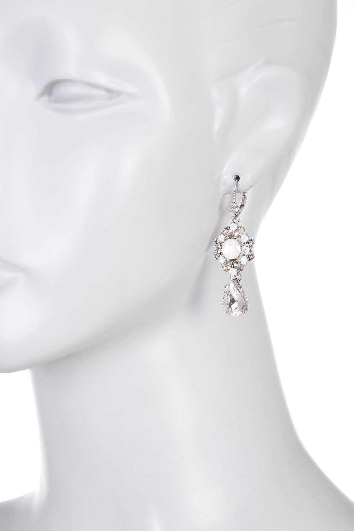 Marchesa Imitation Pearl & Crystal Double Drop earrings (Women ...