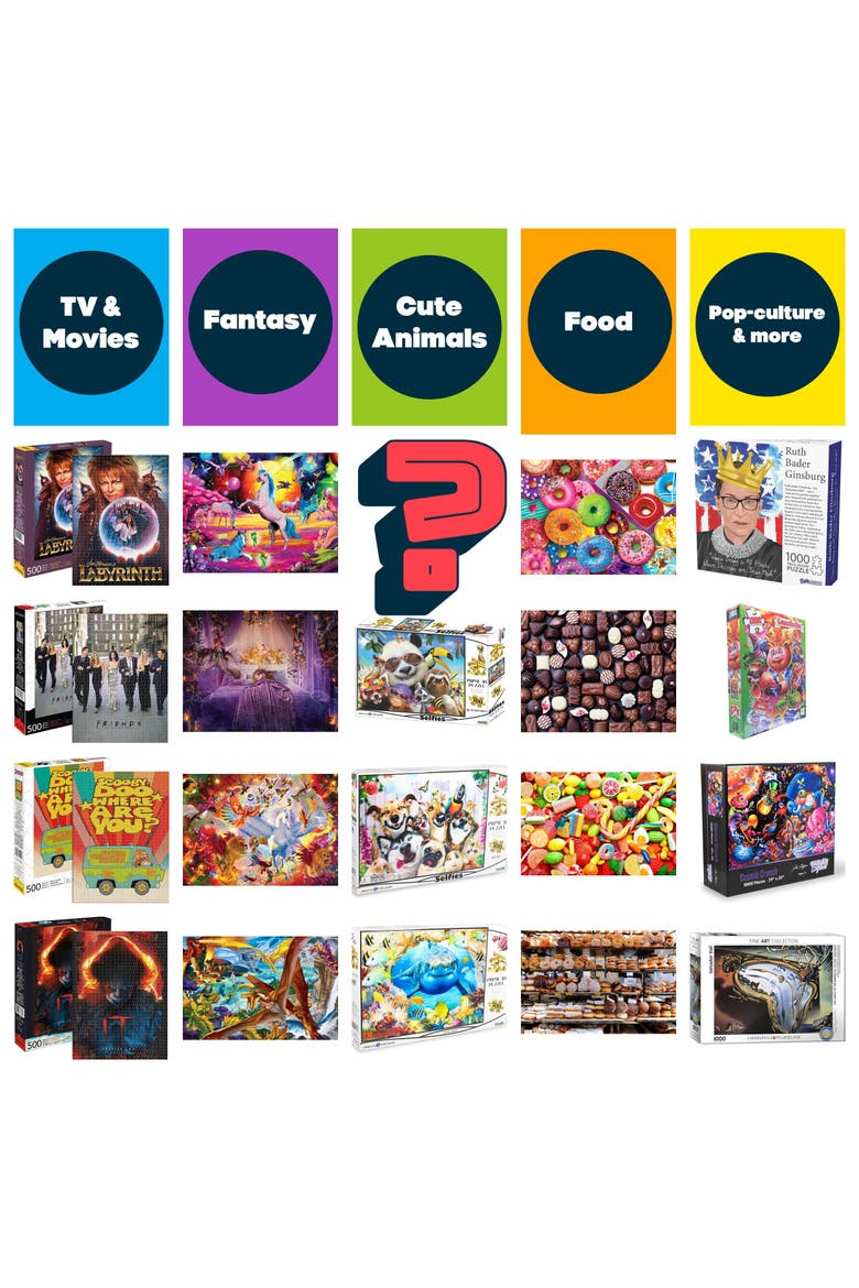 Jigsaw Puzzle Mystery Gift Box Bundle | Includes 8 Puzzles, Alternate, color, Multi-Color