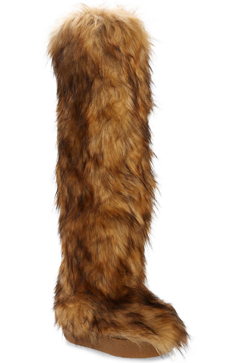 Jeffrey Campbell Fluffy Faux Fur Over the Knee Boot, Main, color,