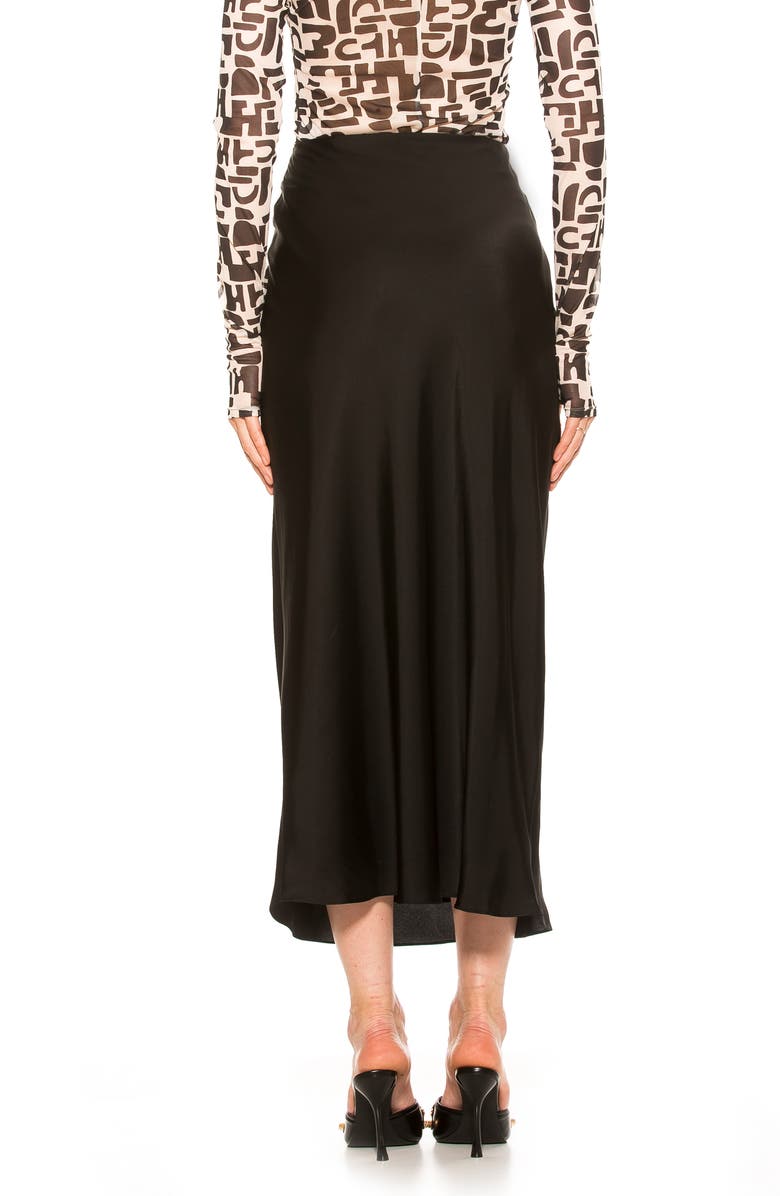 Alexia Admor Hunter Satin Midi Skirt, Alternate, color, 