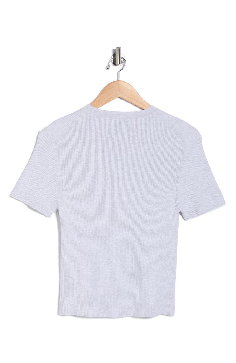 TWP Cashmere Knit Pocket T-Shirt, Alternate, color, White/ Grey Heather