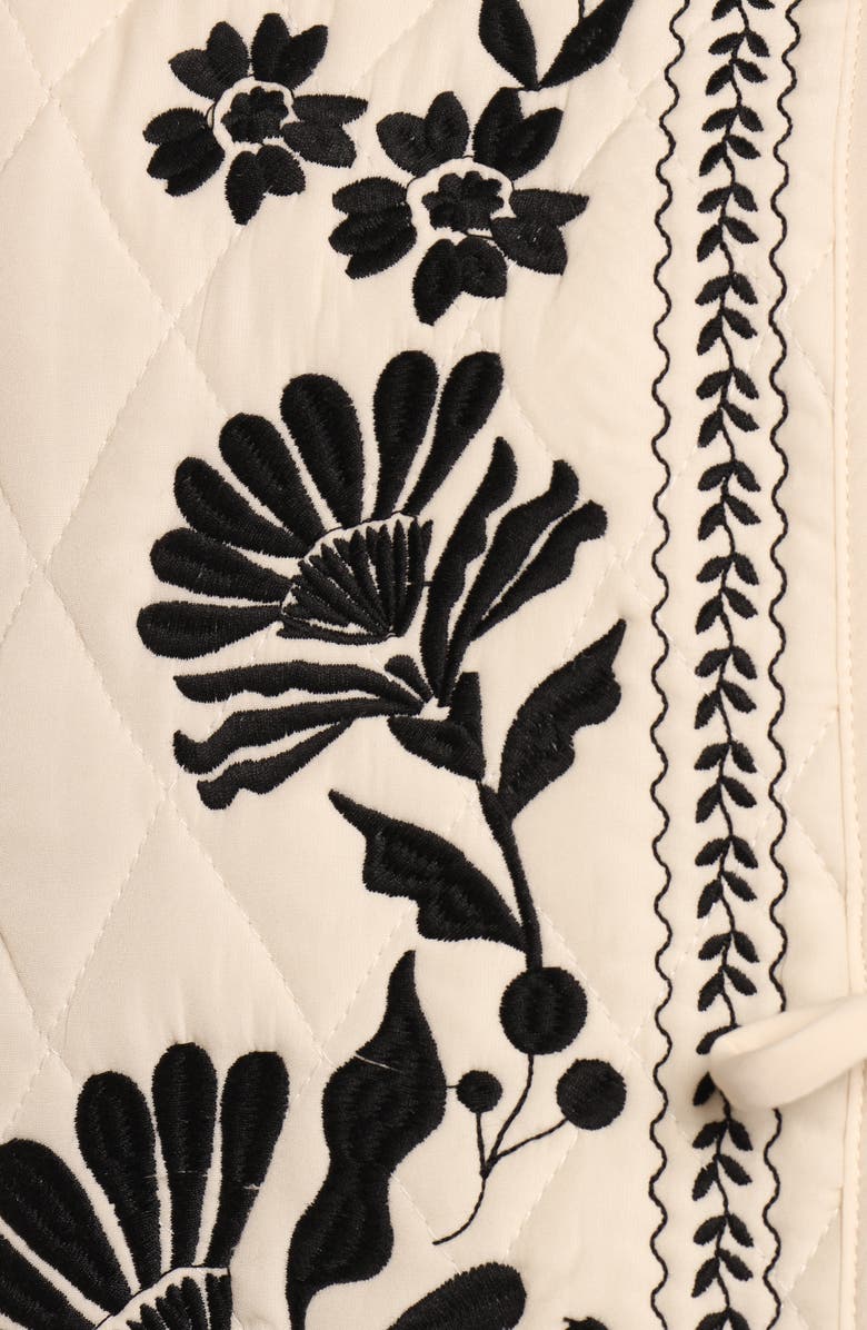 Petal & Pup Vako Floral Quilted Jacket, Alternate, color, Light Taupe