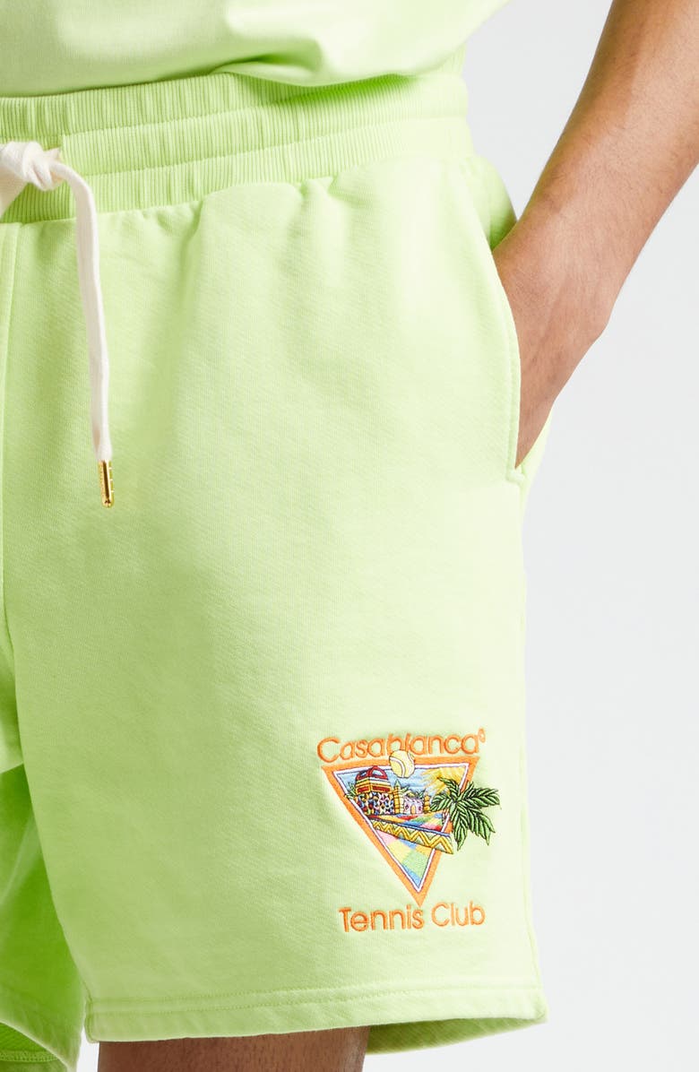 Casablanca Afro Cubism Tennis Club Sweat Shorts, Alternate, color, 