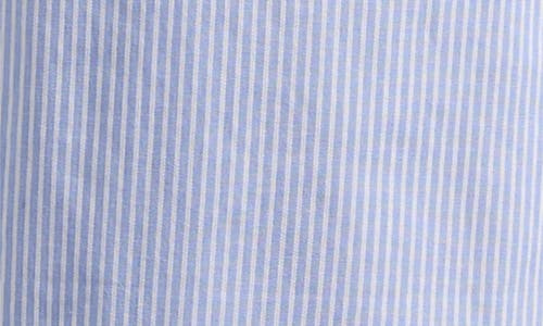 Shop Wayf Sara Pull-on Cotton Pants In Blue-ivory Stripe