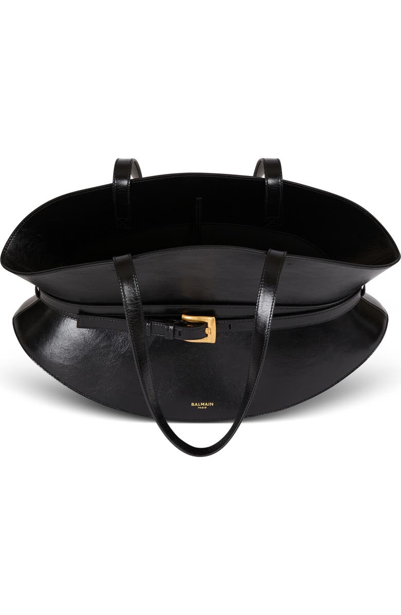 Balmain Medium Shuffle bag in calfskin leather, Alternate, color,