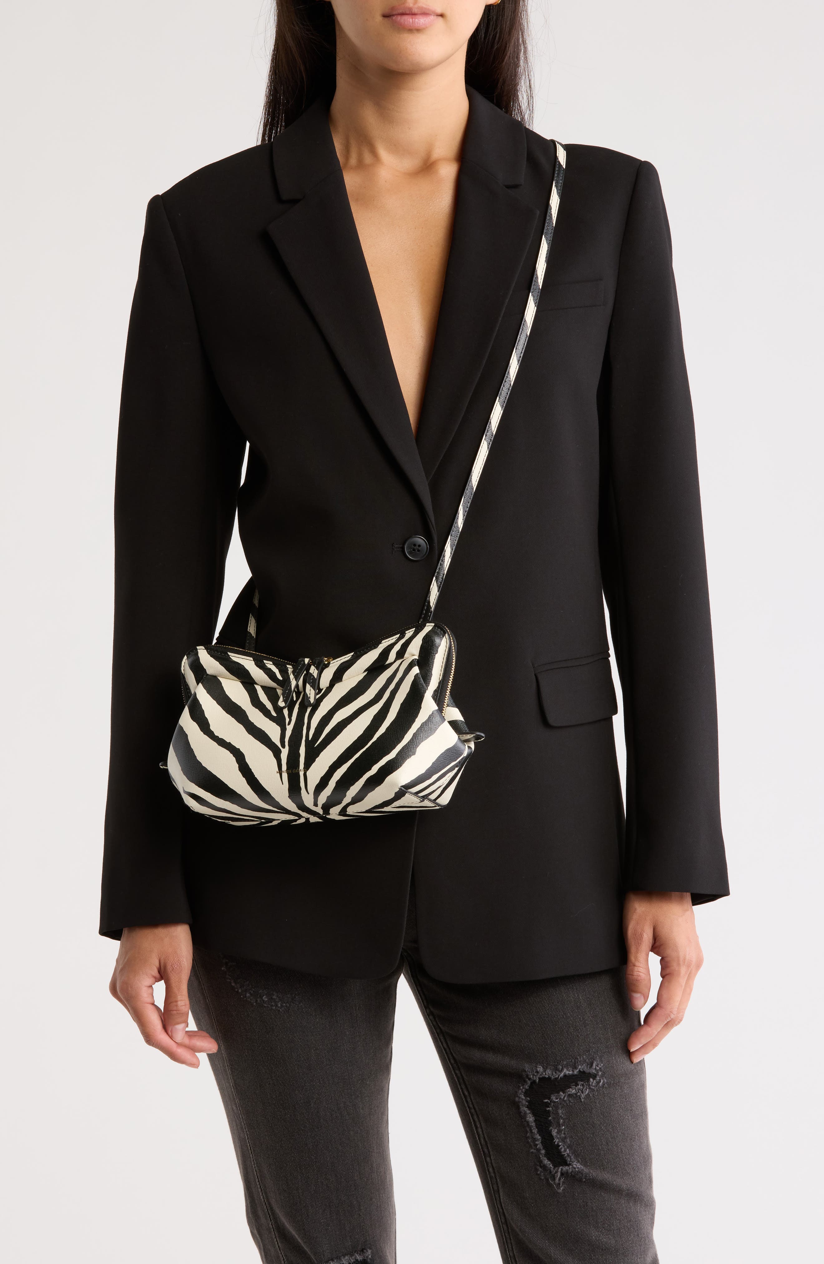 Mansur Gavriel Mini M Frame Leather Crossbody Bag, Alternate, color, 