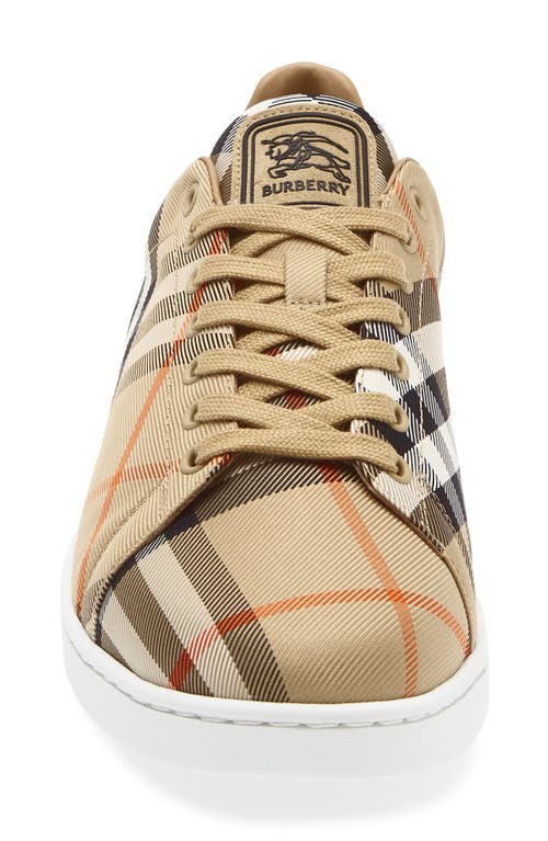 Burberry Multicolor Polyamide Low Top Sneakers In Brown