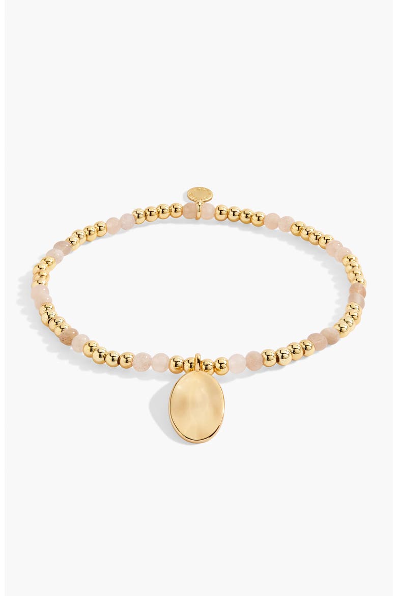 Birthstone A Little Bracelet in Gold-Tone Plating, Alternate, color, July