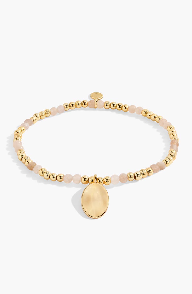 A Littles & Co Birthstone A Little July Bracelet in Gold-Tone Plating, Main, color, Metallic Gold