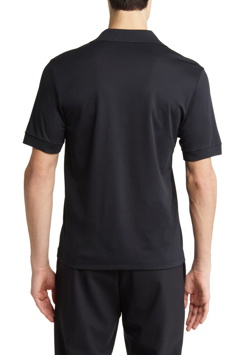 Malden Johnny Collar Polo, Alternate, color, BLACK