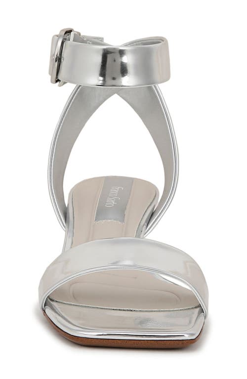 Franco Sarto Savini Ankle Strap Sandal In Silver