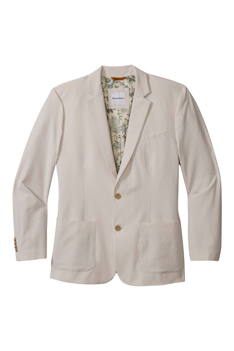 Nova Wave Stretch Cotton Seersucker Sport Coat, Main, color, STONE KHAKI