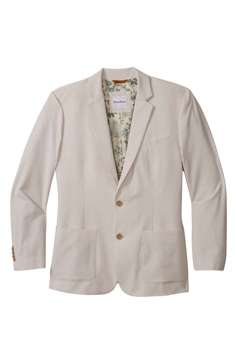Tommy Bahama Nova Wave Stretch Cotton Seersucker Sport Coat, Main, color, Stone Khaki