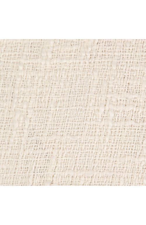 Parkland Collection Fringe Throw Pillow In White