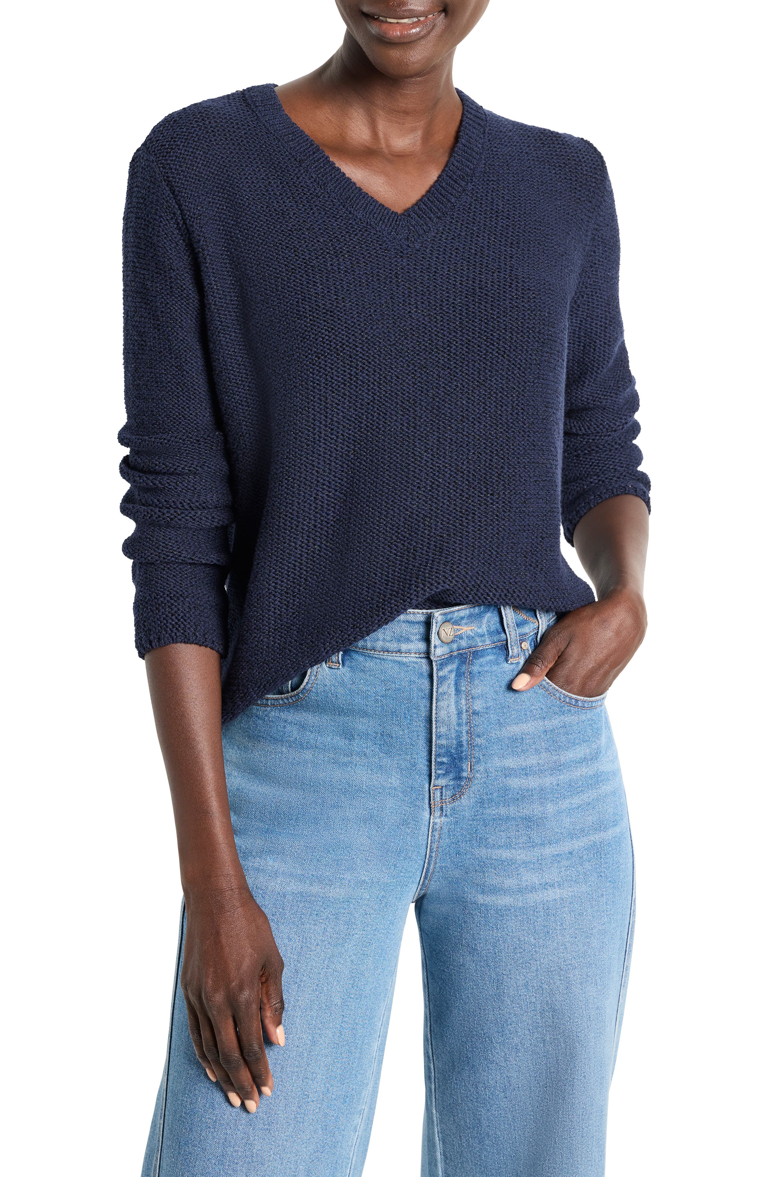 NIC+ZOE Crimpy V-Neck Sweater