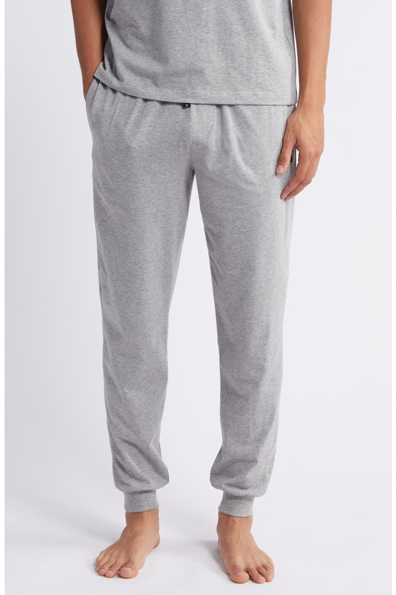 Mix Match Pajama Joggers, Main, color, MEDIUM GREY/ BLACK