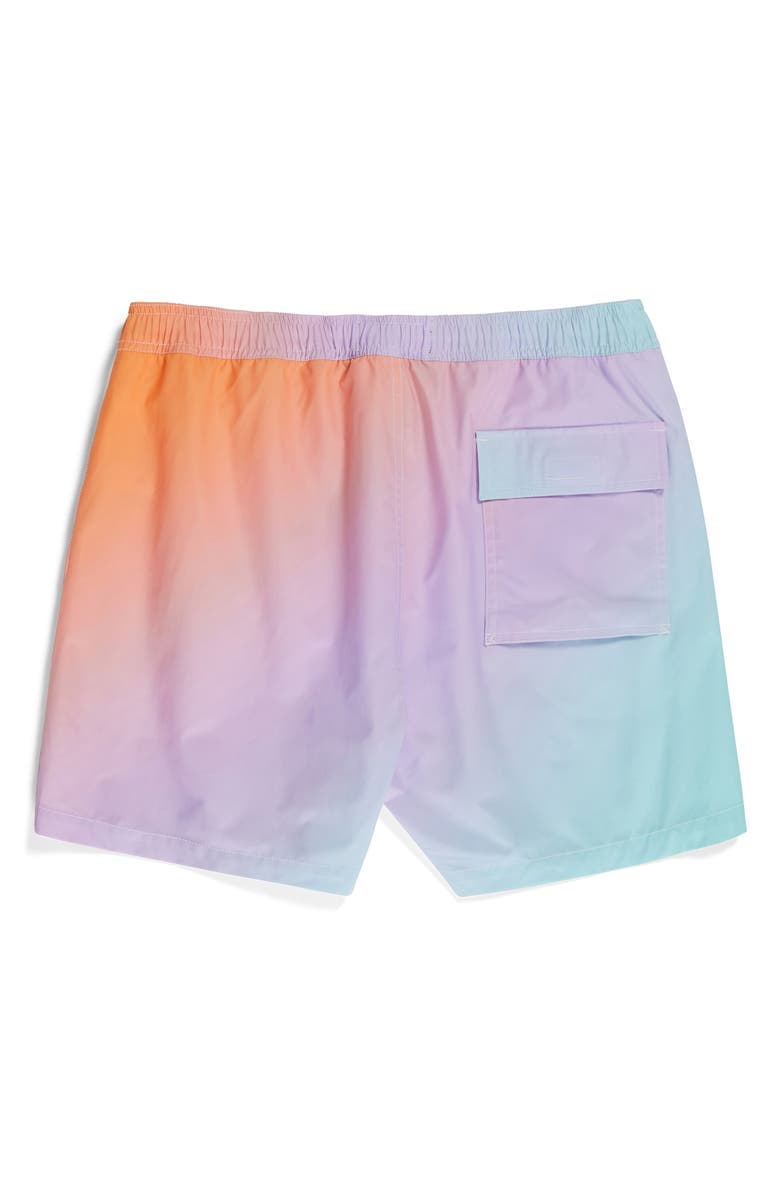 Psycho Bunny Winton Ombré Swim Trunks, Alternate, color, 