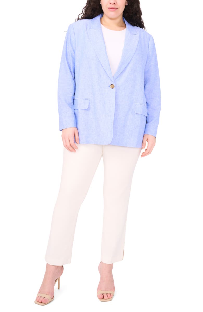 Halogen<sup>®</sup> One-Button Linen Blend Blazer, Alternate, color, Ultramarine
