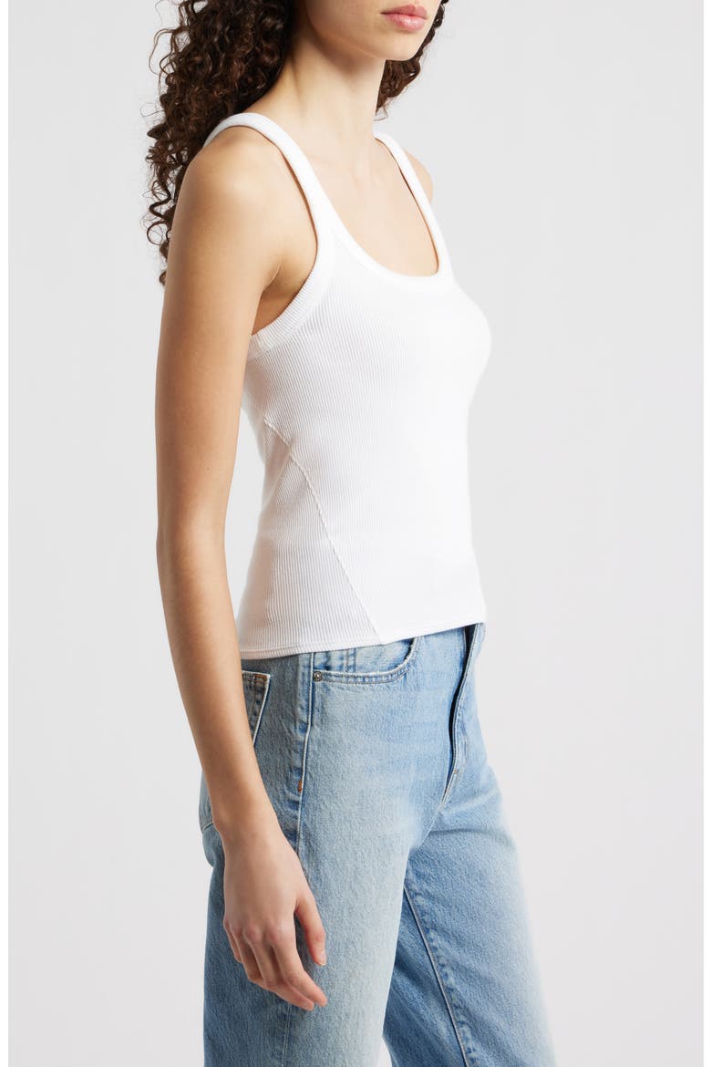 The Essential Rib Tank, Alternate, color, WHITE