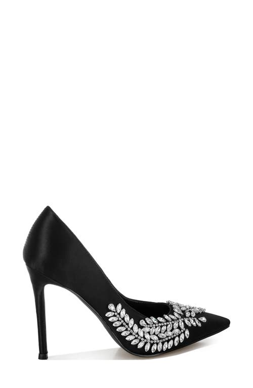 London Rag Ashlyn Crysal Leaf Pump In Black