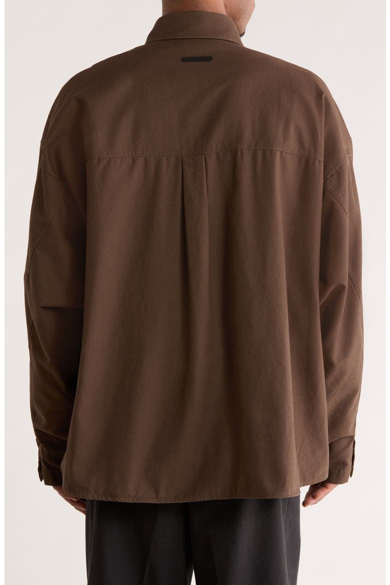 Cotton Canvas Overshirt, Alternate, color, BROWN