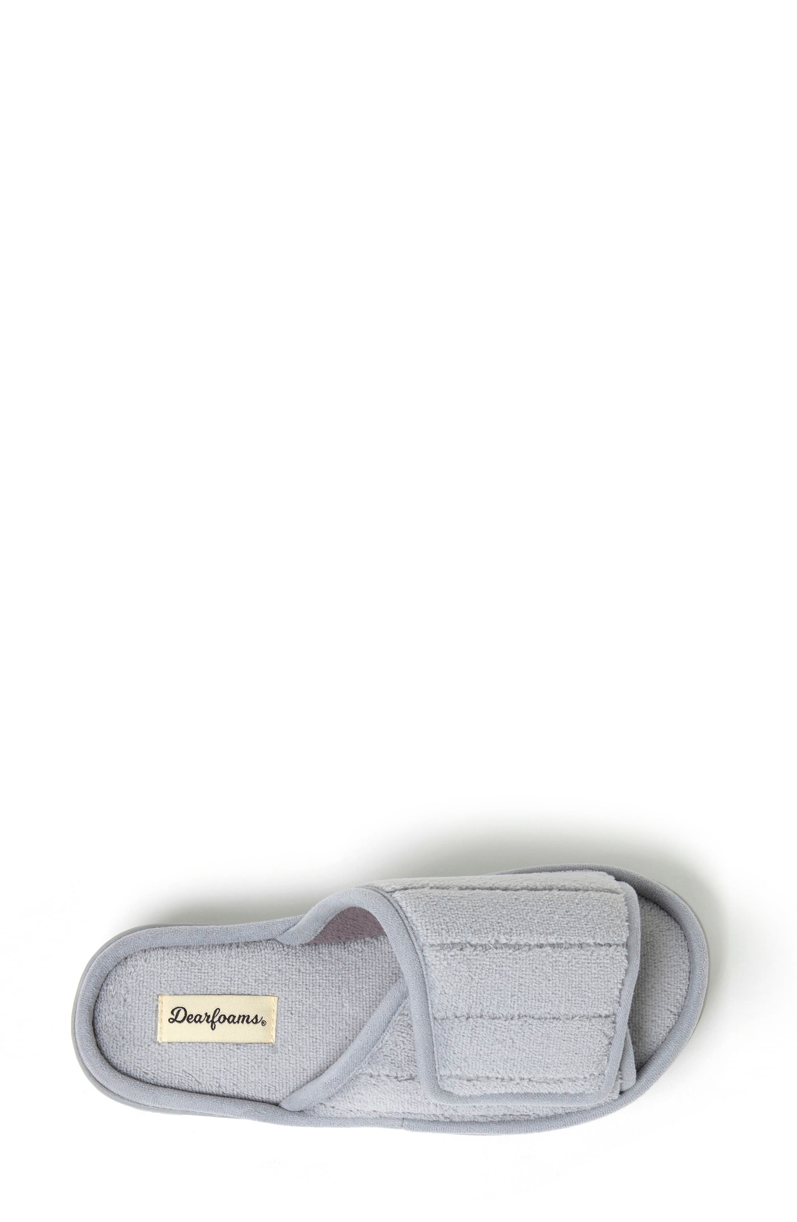Mickey Terry Adjustable Shower Slide Slipper, Alternate, color, SLEET