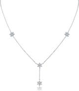 CZ by Kenneth Jay Lane Cubic Zirconia Floral Station Y-Necklace