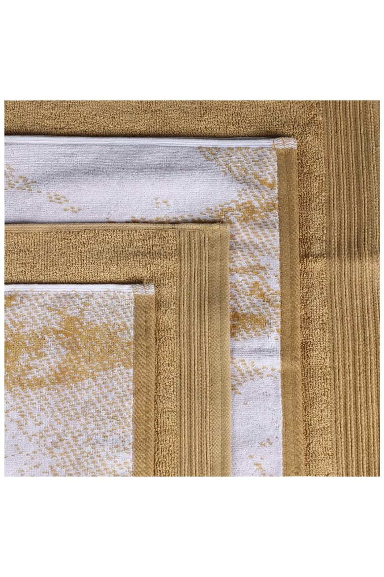 Marble 10-Piece Quick-Drying Cotton Towel Set, Alternate, color, BROWN
