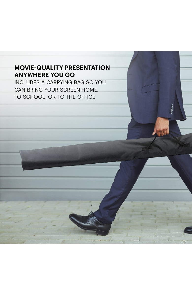 Kodak 100 Projector Screen with Stand, Portable 169 Projector Screen with Tripod Stand & Bag, Alternate, color, Black