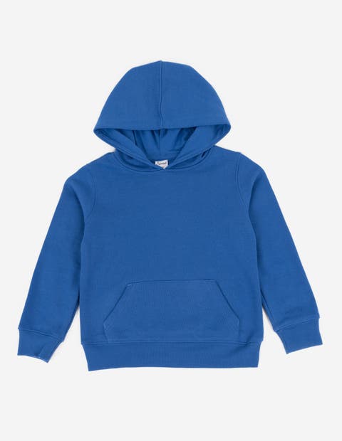 Kids Pullover Hoodie, Cotton Blend, Kangaroo Pocket, Solid Colors