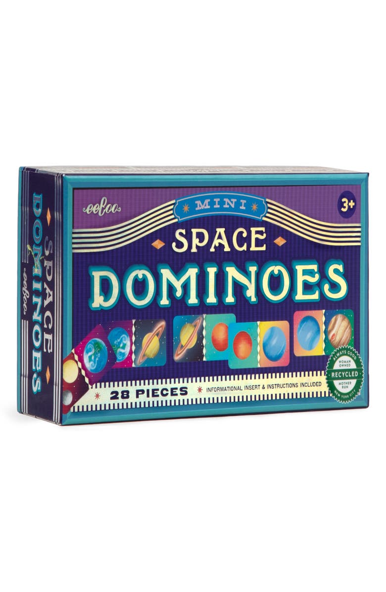 eeBoo Mini Space Dominoes Board Game, Main, color, Multi