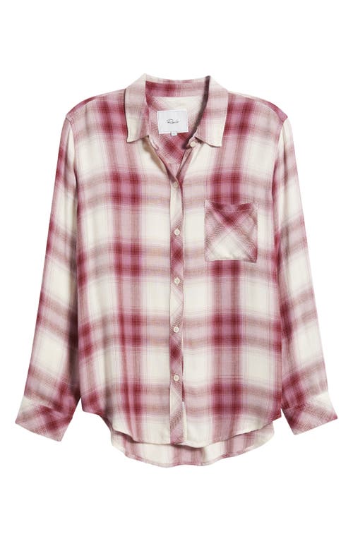 Rails Hunter Shirt In Faded Plum Ivory In Faded Plum Ivory