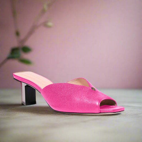 Tiffany Mule Sandals - Low, Alternate, color, FUSCHIA/PINK