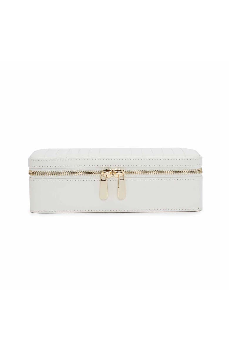 WOLF Maria Medium Zip Jewelry Case, Main, color, White