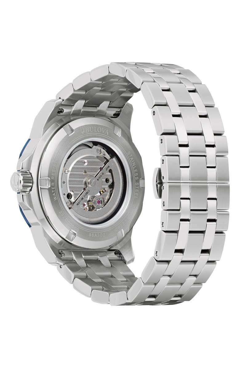 BULOVA Marine Star Series A Bracelet Watch, 45mm, Alternate, color, Blue/ Silver