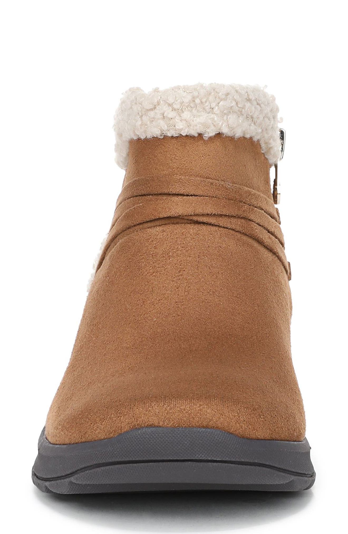 LifeStride Glendale Faux Fur Trim Bootie, Alternate, color, Dark Tan