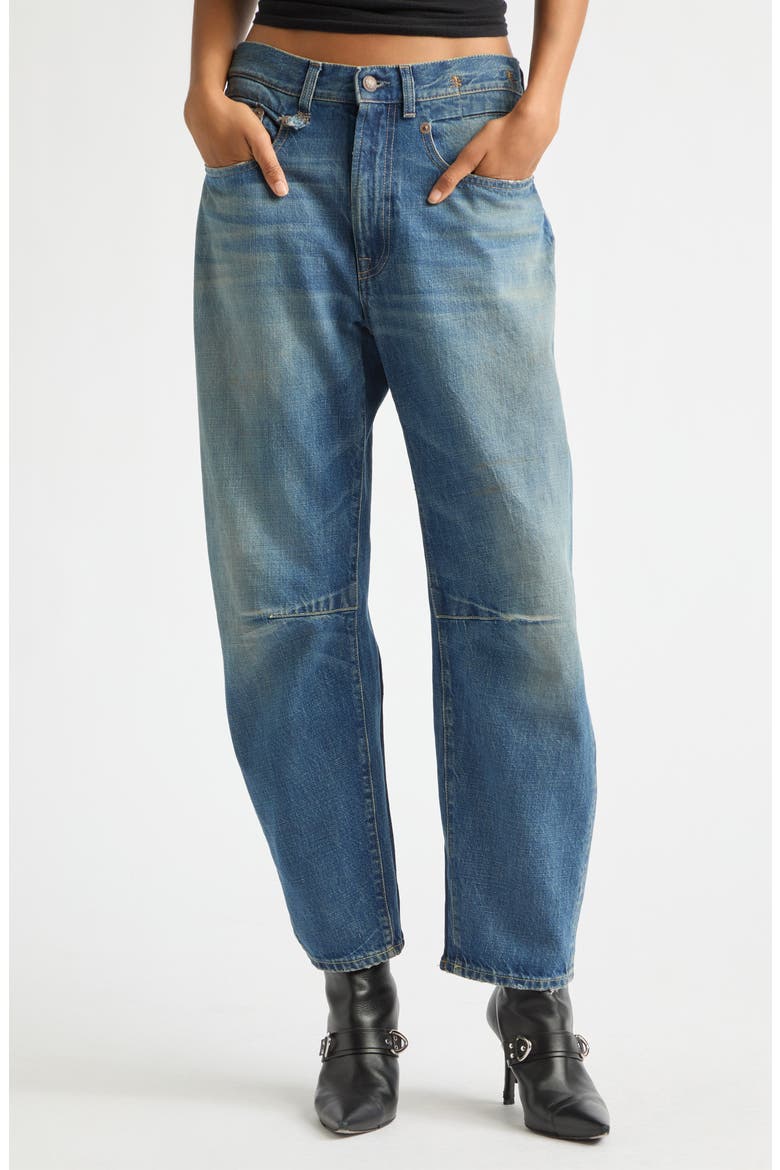 Articulated Knee Boyfriend Jeans, Alternate, color, HACKNEY BLUE
