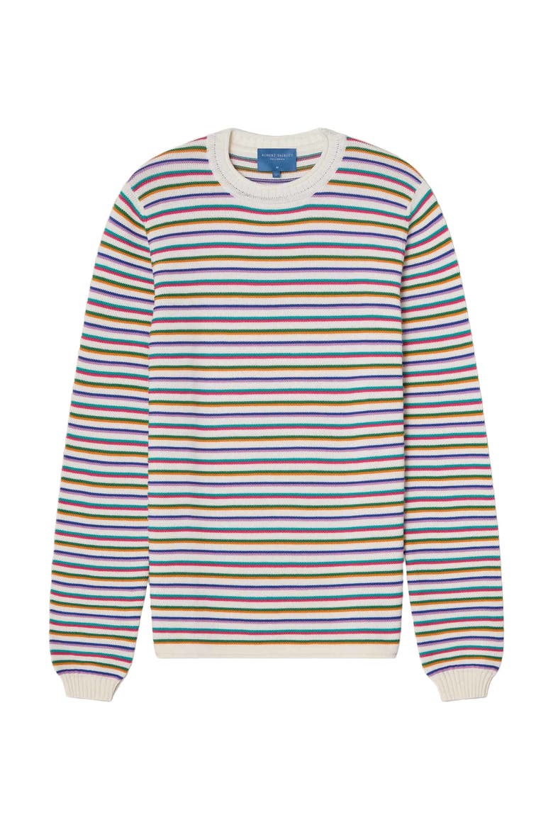 Hilton Multi Stripe Rollneck Sweater, Alternate, color, White Multi