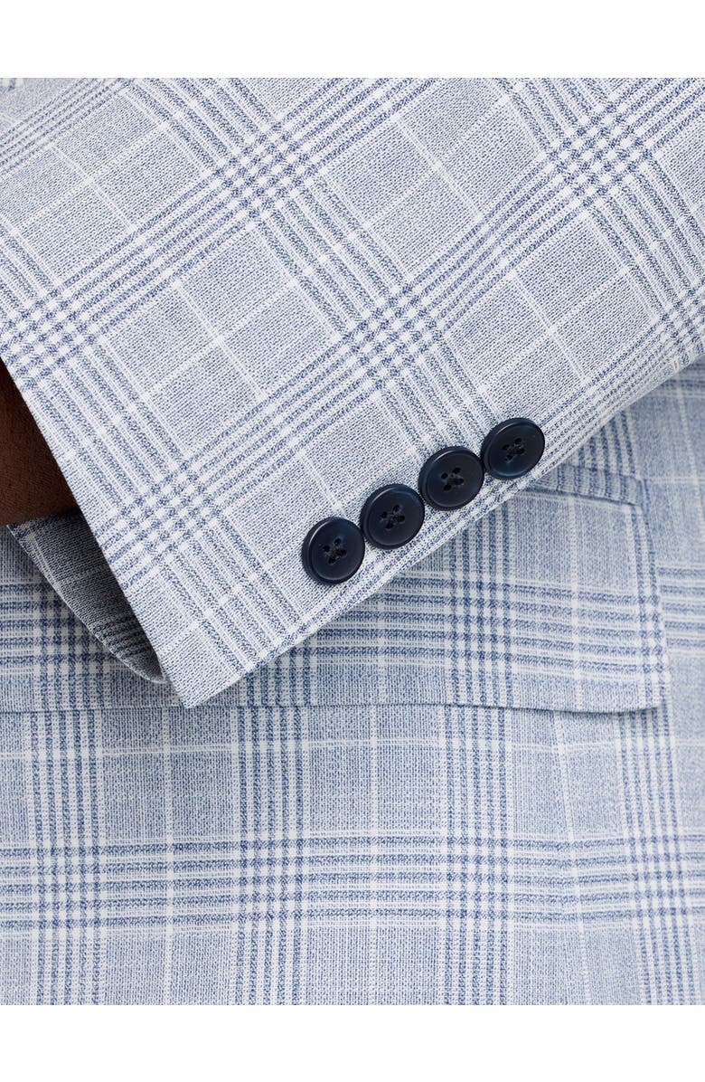 Oak Hill by DXL Big & Tall  Tonal Glen Plaid Sport Coat - Executive Cut, Alternate, color, Dusty Navy