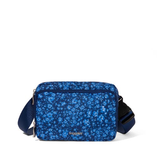Baggallini Modern Belt Bag Sling In Navy Petal