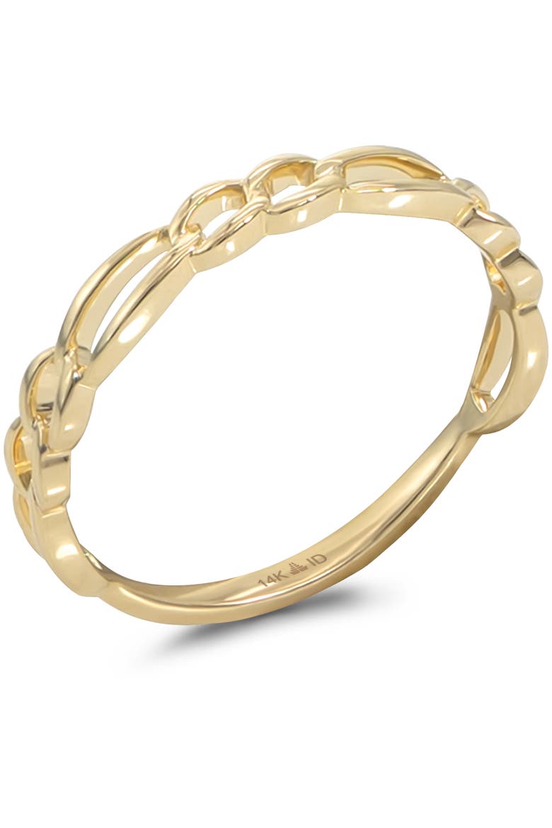 Figaro Link Ring in 14K Gold, Alternate, color, Yellow Gold