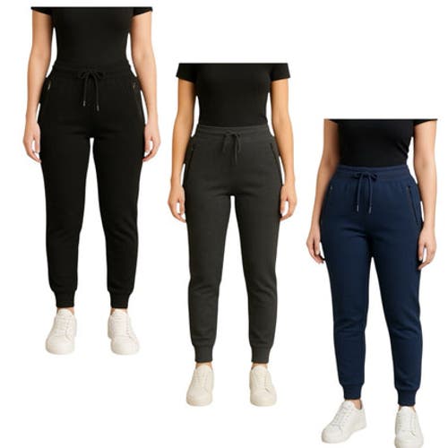 Benben Womens 3 Pack Ultra Soft Fleece Joggers