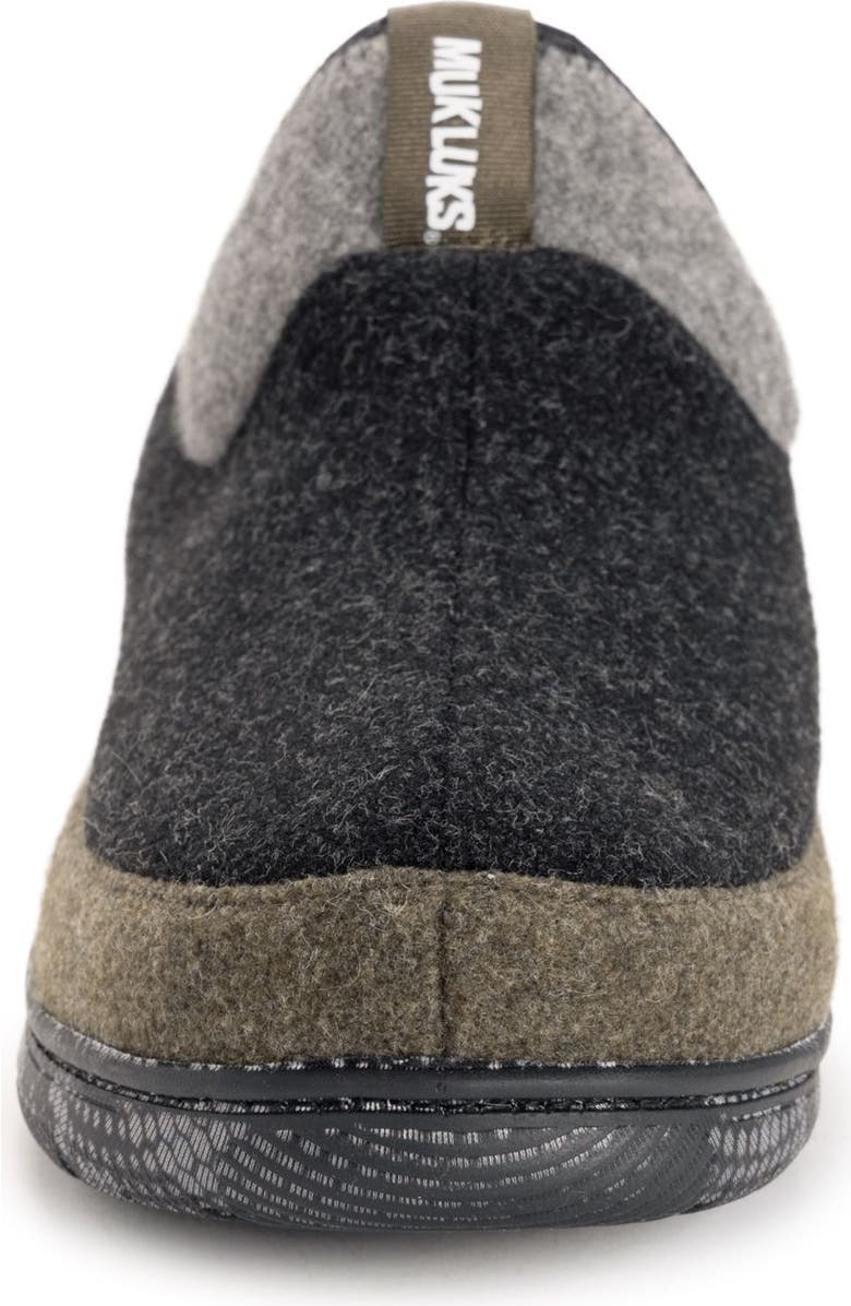 MUK LUKS Bennett Full Foot Slip on Slipper, Alternate, color, Black