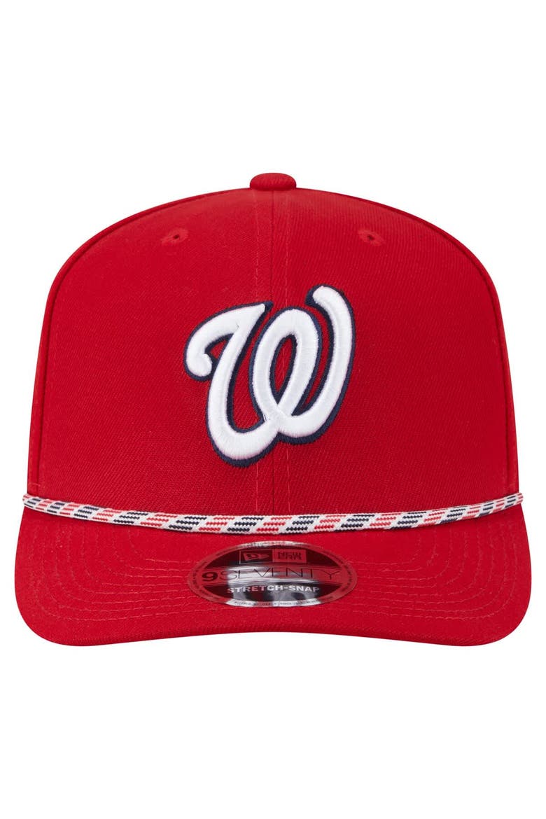 Men's New Era Red Washington Nationals Multi-Rope 9SEVENTY Stretch-Snap Hat, Alternate, color, Red