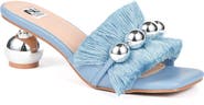 NINETY UNION Miami Fringed Orb Heel Slide Sandal