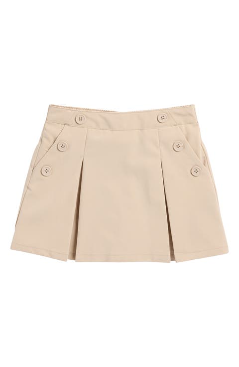 Kids' Button Poplin Skort (Big Kid)