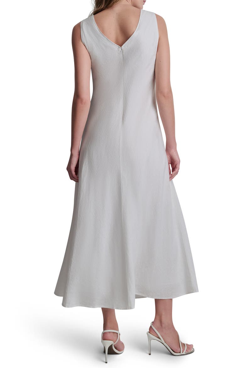 Fray Linen Dress, Alternate, color, WHITE